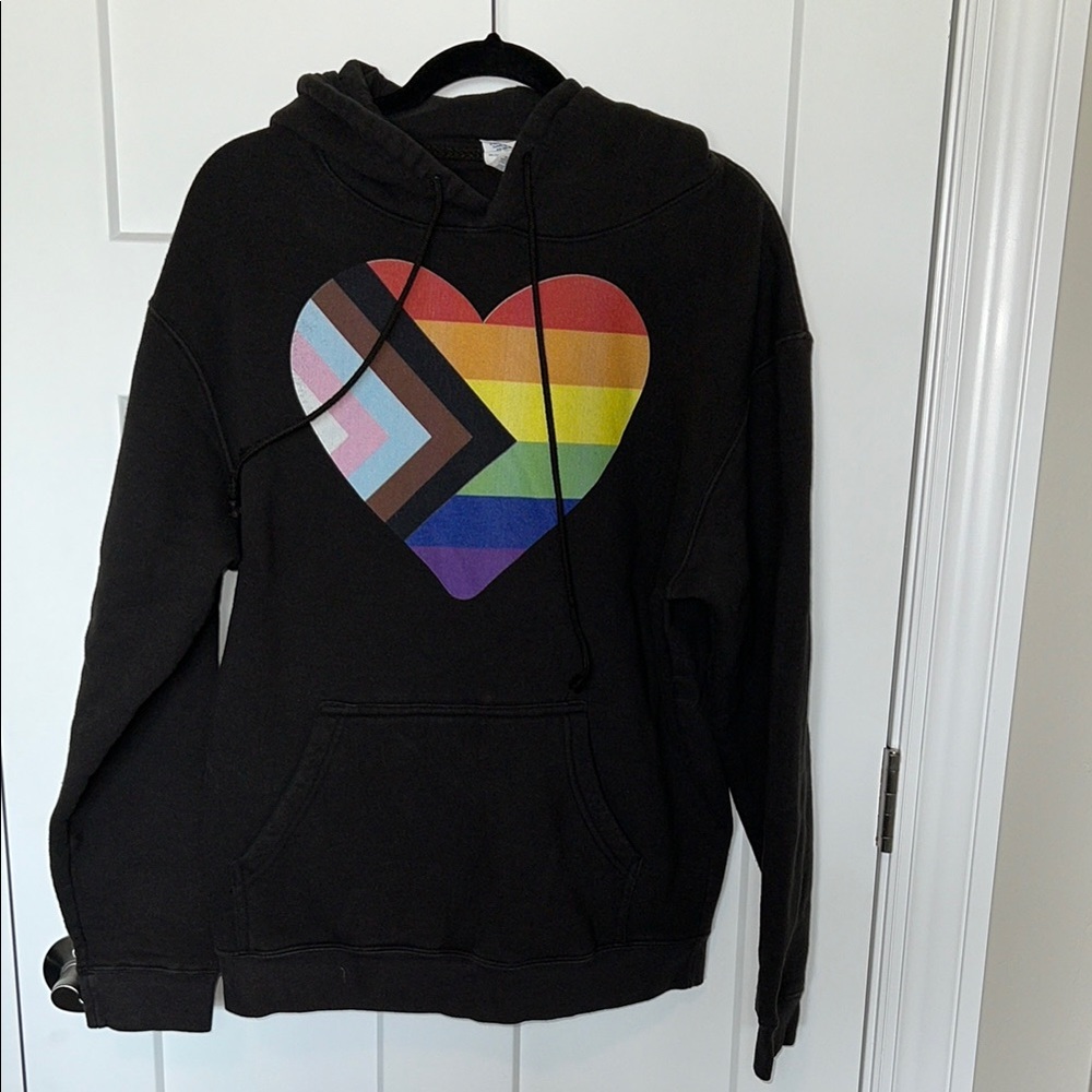 Black Progress Pride Pullover Hoodie - image 1